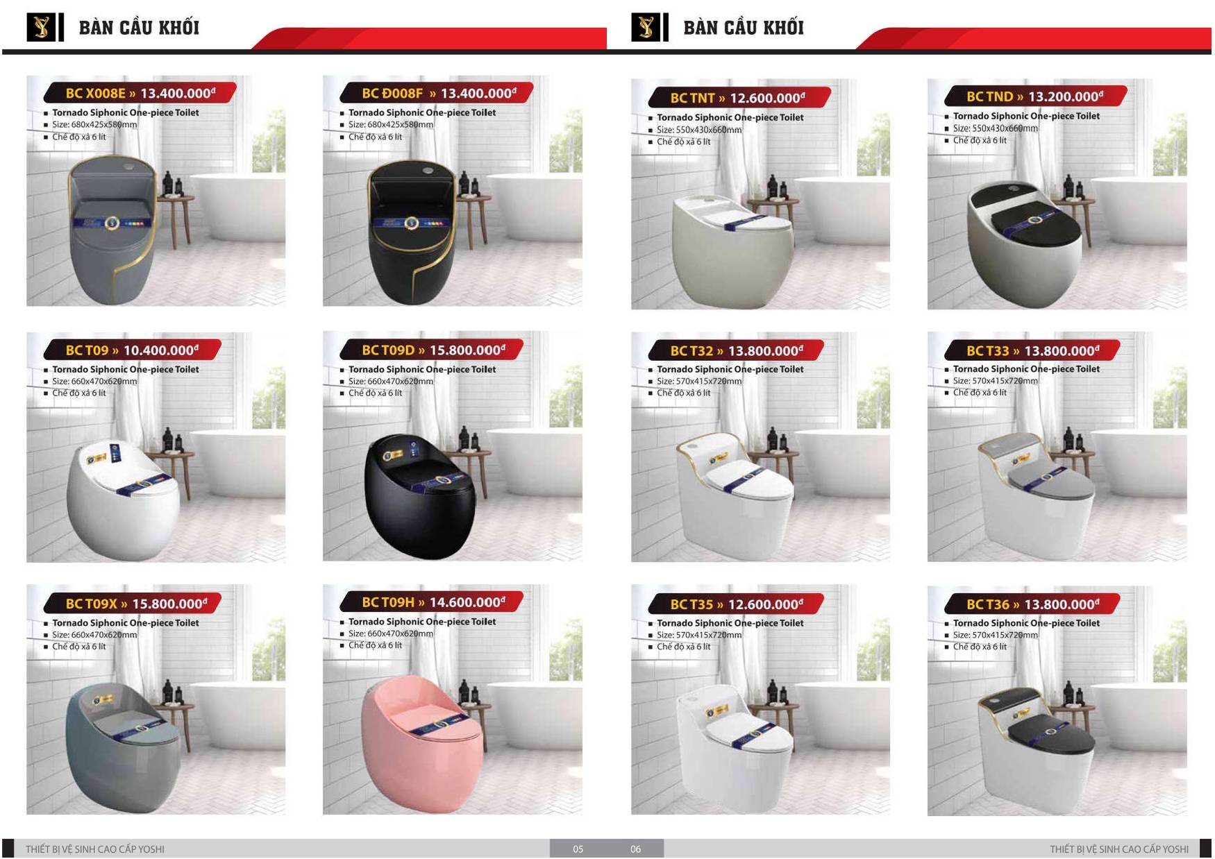 Thiết bị vệ sinh YOSHI Catalogue và Bảng giá mới nhất 2024 /Page 4